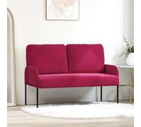 Teenpull Canapé rouge vin avec coussins en contreplaqué, largeur d'assise 110 cm, pieds en métal, housse en polyester, meubles rembourrés modernes pour salon, chambre d'amis, chambre d'adolescent et