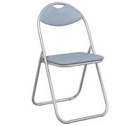 Teenpull Chaise Pliante Gris Simili Cuir 48 x 43,5 x 81 cm Lot de 8 chaises Modernes pour Salle à Manger Cuisine Bureau avec poignée intégrée et Dossier Ouvert Confortable