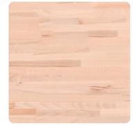 Teenpull Dessus de Table carré 50x50x2,5 cm en Bois de hêtre Massif Naturel avec Coins arrondis pour Table Basse, Bureau, Restaurant, Surface Durable Facile à Nettoyer