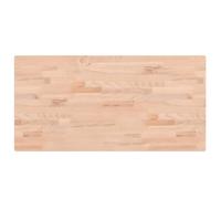 Teenpull Dessus de Table rectangulaire Bois Massif de hêtre 100x50x2,5 cm pour Table d'appoint Table de Bar Surface Durable et Facile à Nettoyer
