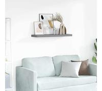 Teenpull Étagère Flottante Murale Gris MDF 80x23,5x3,8 cm avec Cadre métallique système de Montage Invisible capacité 10 kg pour Rangement décoration Murale Chambre Salon