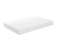 Teenpull Étagère Murale Flottante Blanc Brillant en MDF nid d'abeille 40x23x3,8 cm avec Cadre métallique système de Montage Invisible pour Rangement décoration Murale légère