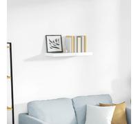 Teenpull Étagère Murale Flottante Blanc Brillant en MDF nid d'abeille 60x23,5x3,8 cm avec Cadre métallique, système de Montage Invisible pour Rangement et décoration Murale