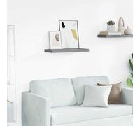 Teenpull Étagère Murale Flottante Gris MDF 60x23,5x3,8 cm avec Cadre métallique, système de Montage Invisible, Rangement pour Livres et Objets décoratifs, capacité 7 kg, idéale pour Salon ou Chambre