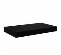 Teenpull Étagère Murale Flottante Noir Brillant en MDF nid d'abeille 40x23x3,8 cm avec Cadre métallique système Montage Invisible pour Rangement décor et bibliothèque Murale Design