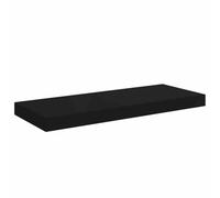 Teenpull Étagère Murale Flottante Noire en MDF nid d'abeille 60x23,5x3,8 cm avec Cadre métallique système Montage Invisible pour Rangement et décoration Murale