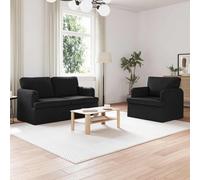 Teenpull Lot de 2 canapés d'angle rembourrés pour salon, canapé avec housse en tissu, cadre en métal, 144 x 80 x 85 cm, assise 120 cm, intérieur