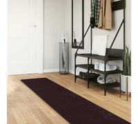 Teenpull MARSA Tapis de couloir anthracite 50 x 450 cm en polyester et PVC lavable antidérapant à poils courts doux pour couloir, chambre à coucher, salon, insonorisant, intérieur