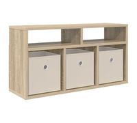 Teenpull Meuble bas avec tiroirs en chêne Sonoma 72 x 22,5 x 38 cm, meuble TV et meuble multimédia avec espace de rangement, armoire basse HiFi, étagère et commode pour salon et home cinéma
