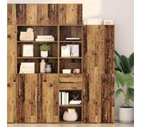 Teenpull Meuble haut en bois vieilli - 45 x 42,5 x 185 cm - Avec tiroir et étagère - Buffet moderne pour salon, salle à manger, bureau, rangement et rangement fonctionnels, design vintage