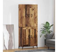 Teenpull Meuble haut mural en bois vieilli 69,5 x 34 x 180 cm avec porte et étagère, buffet moderne pour salon, salle à manger, bureau, espace de rangement et étagère, design vintage