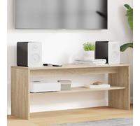 Teenpull Meuble TV en chêne Sonoma 100 x 30 x 40 cm avec étagère, meuble bas moderne pour salon, meuble multimédia et armoire basse HiFi avec espace de rangement et gestion des câbles