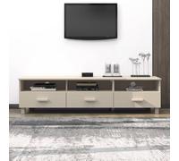Teenpull Meuble TV HAMAR Marron Miel en Bois Massif de pin 158x40x40 cm avec tiroirs, Compartiments et Espace Rangement pour Salon et Chambre, Meuble TV Console Pratique et décoratif