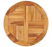 Teenpull Plateau tournant en teck massif de 50 cm de diamètre, résistant aux intempéries, antidérapant, idéal pour salle à manger et jardin, bois solide avec aluminium, polyvalent pour fête, cuisine