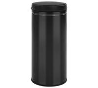 Teenpull Poubelle automatique à capteur 80 L en acier au carbone noir, tri des déchets avec fermeture anti-odeurs, affichage LED, poubelle à pédale pour cuisine, bureau, salle de bain, durable