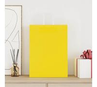 Teenpull Sacs en Papier Kraft Jaune 50 pcs avec poignées Corde Blanche 32x17x44 cm pour Emballage Cadeau fête Anniversaire Mariage Boutique Transport Rangement