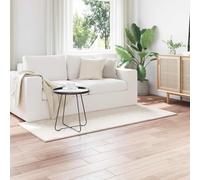 Teenpull SIROLO Tapis crème à angle droit 150 x 80 cm en polyester lavable antidérapant pour salon, chambre à coucher, couloir, chambre d'enfant, cuisine, salle à manger, intérieur, balcon, chauffage