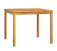 Teenpull Table à Manger de Jardin en Bois d'acacia Massif 90x90x74 cm avec Motif à Chevrons, Table d'extérieur Robuste pour terrasse, Table à Manger Patio résistante et Stable