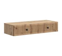 Teenpull Table d'appoint murale en chêne Artisan 87,5 x 34,5 x 17 cm avec tiroir et espace de rangement pour couloir, bureau, garage, cave, rangement polyvalent