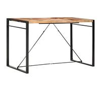 Teenpull Table de Bar en Bois Massif 180x90x110 cm avec Pieds en Acier Robuste Style Industriel pour Cuisine Salle à Manger, Meuble Peint laqué, Facile à Assembler