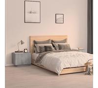 Teenpull Table de Chevet Sonoma Gris en Bois d'ingénierie 100x35x40 cm avec Grand Espace de Rangement pour Chambre, Set de Tables d'appoint pour Salon, Surface résistante à l'humidité