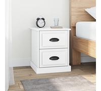 Teenpull Tables de Chevet Blanc 2 pcs Bois d'ingénierie 39x39x47,5 cm Set Multifonction pour Chambre Salon Rangement Pratique