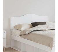 Teenpull Tête de lit blanche en bois 138 x 3 x 90 cm, tête de lit stable avec matériau arrière fini, panneau mural moderne pour chambre à coucher, chambre d'amis, chambre d'adolescent, montage facile