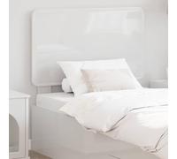 Teenpull Tête de lit rectangulaire en bois blanc brillant, 93 x 3 x 100 cm, durable, facile d'entretien, panneau mural, cadre de lit, accessoires, montage inclus