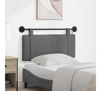 Teenpull Tête de lit suspendue en tissu gris foncé avec lumière LED, 110 x 55 x 5 cm, montage mural, panneau rembourré pour cadre de lit, chambre à coucher, chambre d'adolescent, chambre d'amis, hôtel