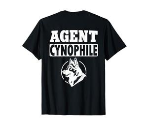 TeeTees Métiers Agent Cynophile T-Shirt Noir Unisexe S Col Pointe Manche Courte FR S