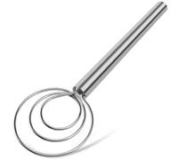 TEEVEA Fouet à pâte danois en acier inoxydable avec crochet hollandais pour pain, levain, pizza, pâtisserie, outils de cuisson