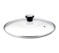 Tefal 28097912 Couvercle Rond Noir, Acier, Transparent