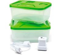 Tefal XA258010 Kit de 2 Boîtes de Repas sous Vide Compatible avec Vacupack Plus Plastique Vert 17 x 16 x 15 cm