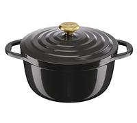 Tefal Air Cocotte ronde 24 cm, Capacité 4,7 L, Fonte d'aluminium légère, Revêtement céramique sûr, Couvercle à condensation, Compatible four et induction, Gris E2554604