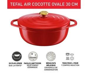 Tefal Air E25489 5.7 L Oval Red