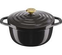 Tefal Air Cocotte ronde 24 cm, Capacité 4,7 L, Fonte d'aluminium légère, Revêtement céramique sûr, Couvercle à condensation, Compatible four et induction, Gris E2554604