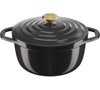Tefal Air E2554604 Plat à gratin rond, revêtement antiadhésif, compatible induction, fonte d'aluminium (plus léger que la fonte), avec couvercle, gris