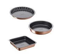 Tefal Airbake Moule à manqué 23cm + Moule à cake carré 23cm + Moule à tarte 27 cm, Cuisson parfaite, Revêtement antiadhésif, Cuisson saine, Eco-responsable, Compatible lave-vaisselle YY4832FA