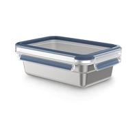 Tefal Boîte de conservation O,8 L, Acier inoxydable 304 léger et hygiénique, Robuste, Etanche, Compatible congélateur, lave-vaisselle et four, Couvercle à clipser, Masterseal Inox N1150410