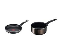 Tefal C38806 Hard Titanium Essential Poêle à frire 28 cm | Revêtement antiadhésif & Easy Cook&Clean Casserole 18 cm, Antiadhésive, Graduations intérieures