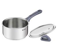 Tefal Casserole Daily Cook en acier inoxydable avec fond renforcé, convient pour tous les types de feux, y compris l’induction, grande conductivité et robustesse, matériaux recyclés de 18 cm 2,1 l