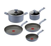 Tefal - Cera Color Batterie de cuisine Revêtement céramique - 7 pièces | Set de poêle et casserole antiadhésif - Cuisson homogène - Technologie Thermo-Signal - Compatible tous feux