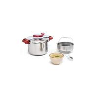 Tefal ClipsoMinut'® Perfect Autocuiseur 6 L, Autocuiseur en acier inoxydable, Tous feux, Cuisson saine et rapide, Sécurité optimale, P4620733
