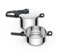 Tefal Autocuiseur Secure Trendy P2584301 – 2 pièces 4L+6L, compatible induction
