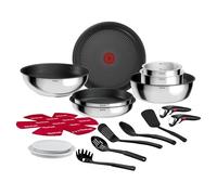 Tefal Comfort Max, Batterie de cuisine 20 pièces, Poêles et casseroles empilables, Design compact, Poignée amovible, L966KS44