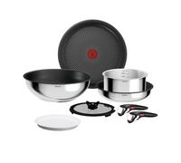 Tefal Comfort Max, Batterie de cuisine 8 pièces, Poêles et casseroles empilables, Design compact, Poignée amovible, L966S844