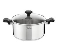 Tefal Comfort Max Faitout 24 cm couvercle verre, Induction, Inox haute qualite, Poignees thermo-isolees, Garantie 10 ans C9734604