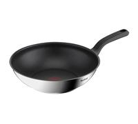 Tefal Wok Comfort Max 28 cm, induction, antiadhésif, inox, Thermo-Spot, poignée thermo-isolée