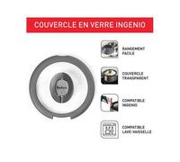 Tefal - Couvercle Ø18 Cm Ingenio En Verre - Noir
