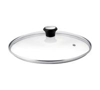 Tefal Couvercle en verre, Poêle + casserole : accessoires, Noir, Transparent